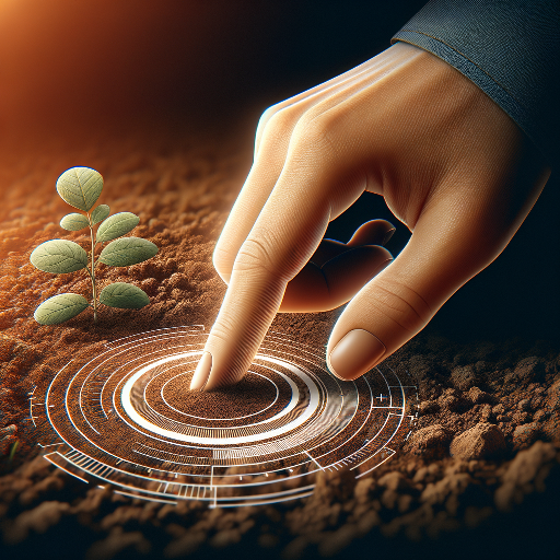 Icon of a healthy potted plant representing improved soil water retention