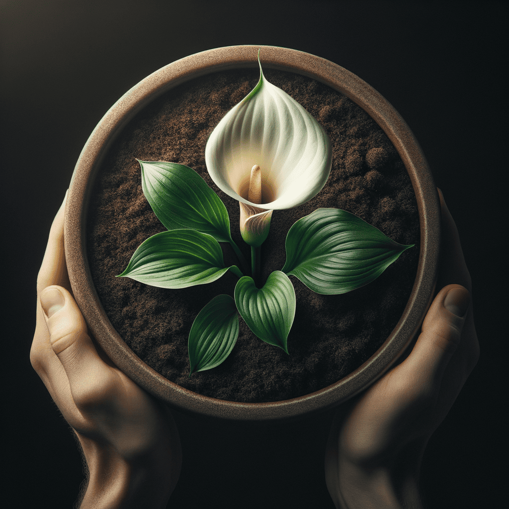Close-up of healthy indoor plant leaves in a decorative pot
