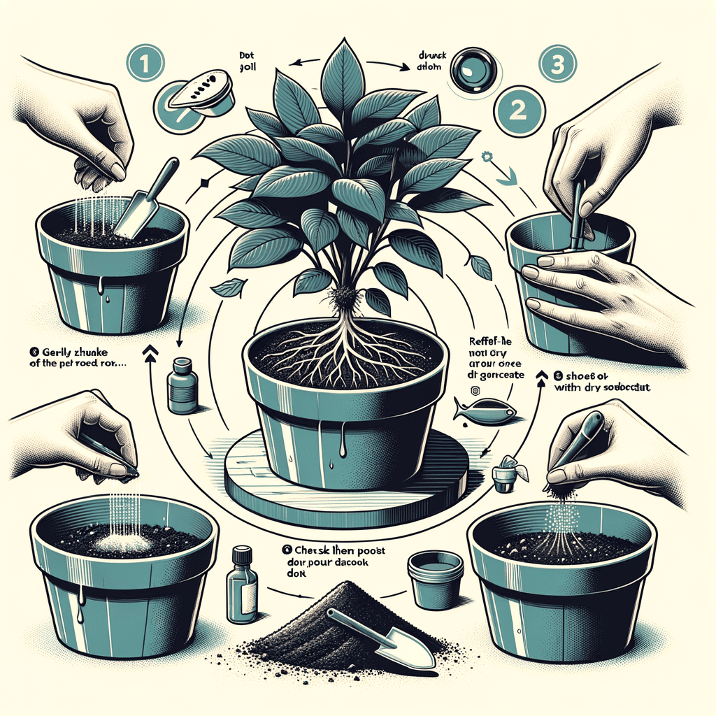 Healthy indoor potted plant with well-drained soil to prevent overwatering