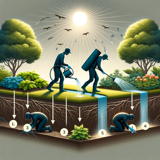 Watering can icon symbolizing soil hydration and moisture retention in gardens